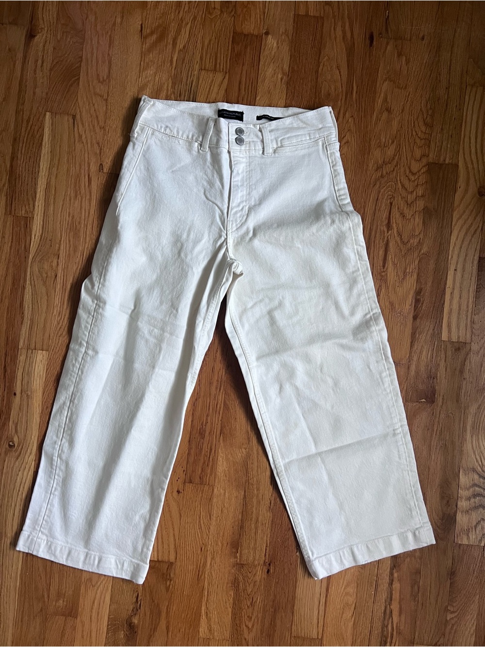 Banana Republic Men's White Straight Crop Chinos
